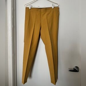 Cute yellow mustard office pants ankle length stretch